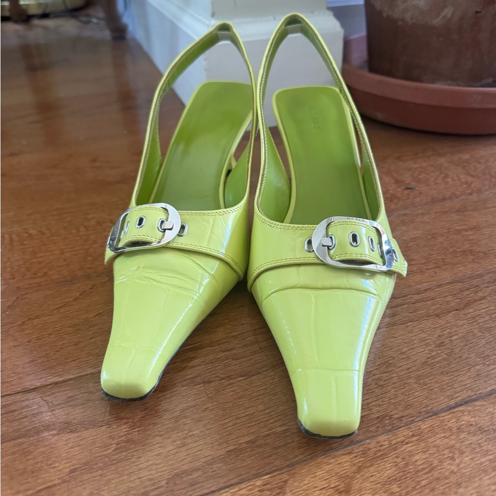 BY FAR Evita Slingback Kitten Heel Pumps EU 40